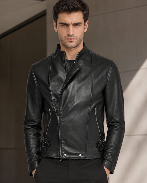 Adonis Leather Motorcycle Jacket 15JN 4