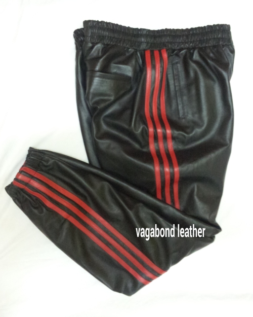Leather Track Sweat Pant
