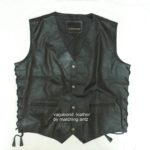 Leather Biker Vest Laces