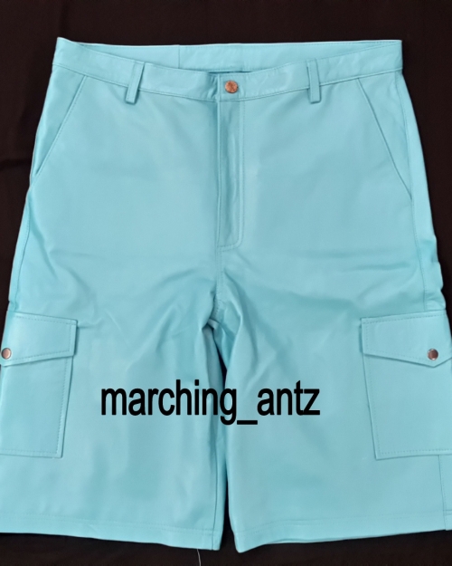 Leather Cargo Shorts