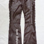 Lace Leather Jeans