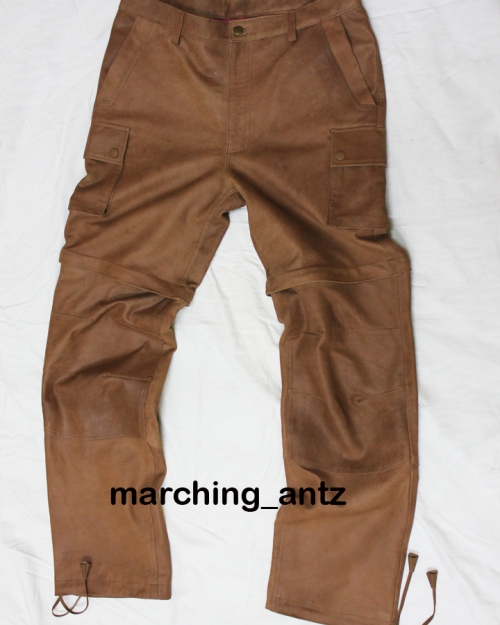 Detachable Leather Cargo Pants
