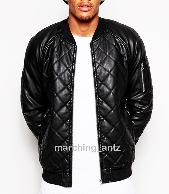 Leather Quilted Jacket semi