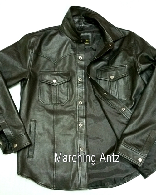 Leather Western Shirt Jacket