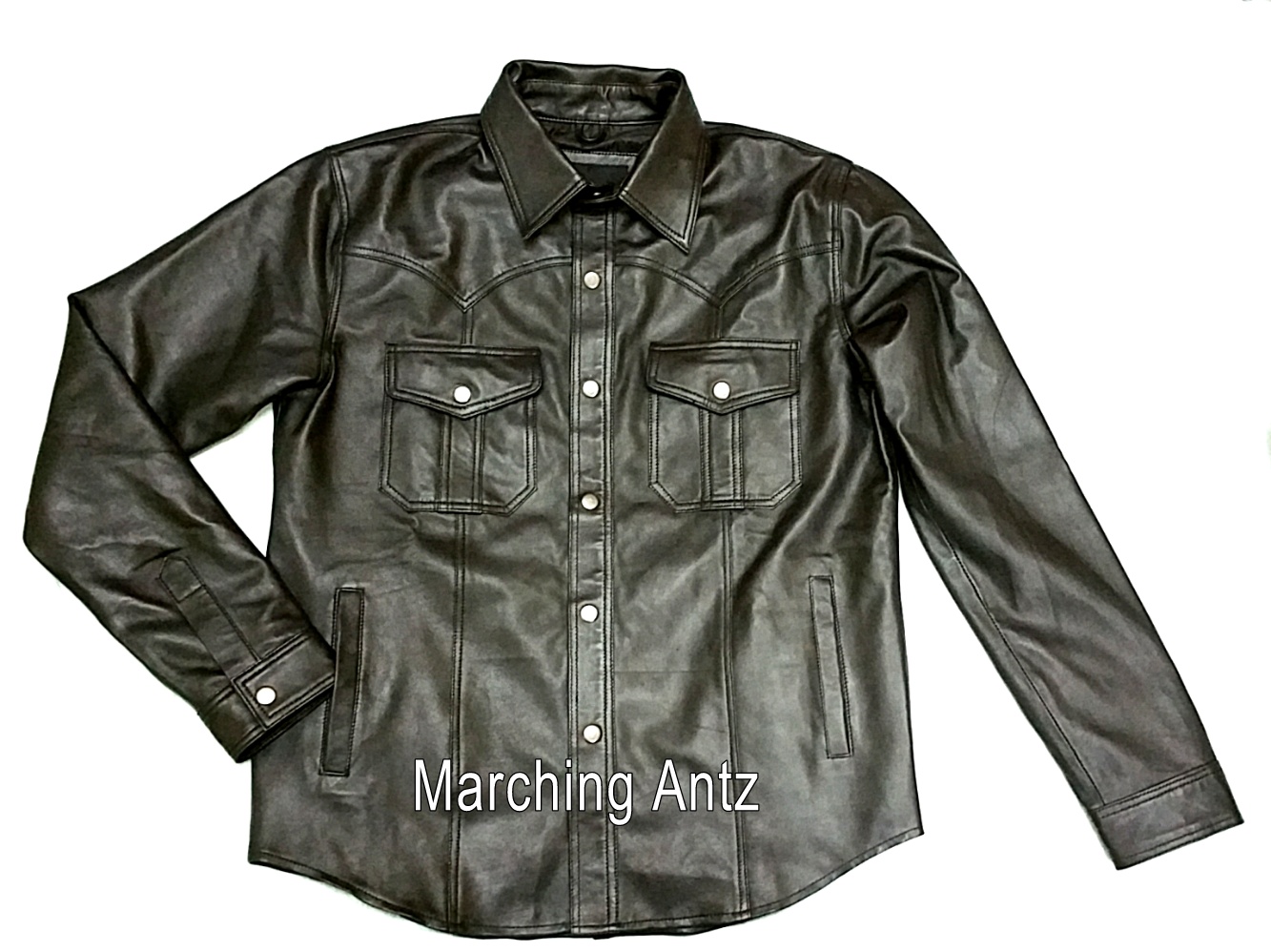 marching antz leather western shirt 1