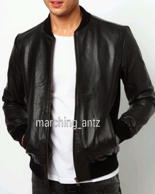 Bomber Varsity Leather Jacket
