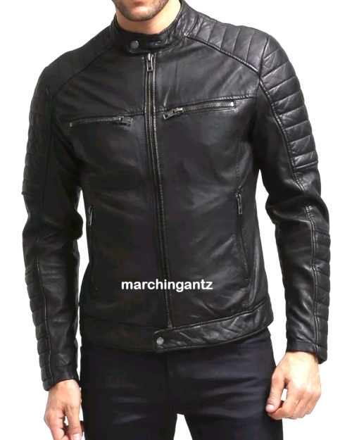 Ribbed Leather Jacket 222