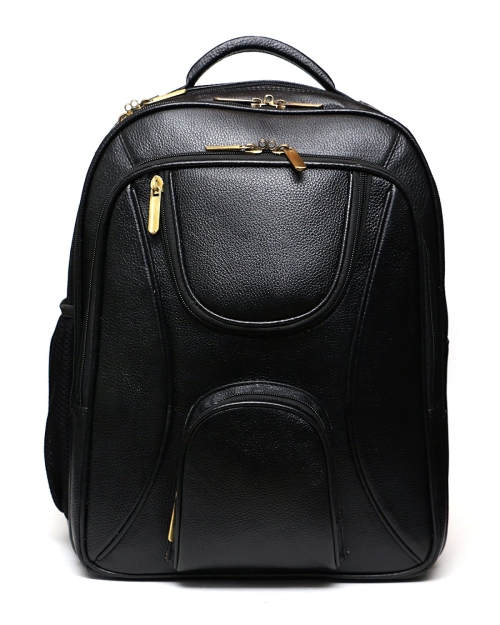 Leather laptop backpack bag for men and women