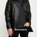 Marching Antz Leather Pea Jacket 953
