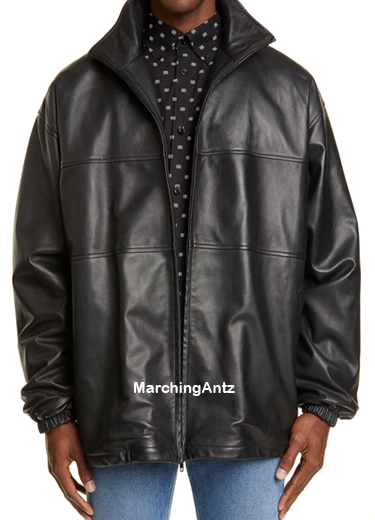 Marching Antz Oversized Leather Coat Jacket