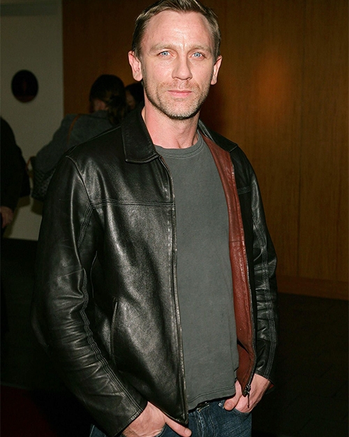 Daniel Craig Movie Layer Cake Leather Jacket - Marching Antz