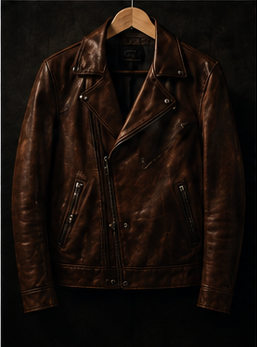 Premium leather jacket display